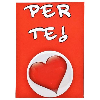 Set 3 spille Love con cartoncino portaspilla dedicato
