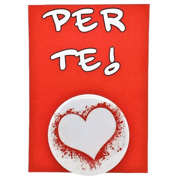 Set 3 spille Love con cartoncino portaspilla dedicato