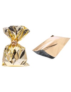 Busta regalo metallizzata cm. 60x40 - Confezione 50 pezzi - Oro