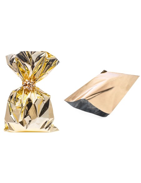 Busta regalo metallizzata cm. 60x40 - Confezione 50 pezzi - Oro