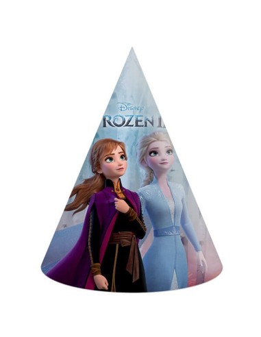 Cappellino party a cono Frozen II - Blister 6 pezzi