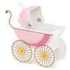 Scatolina "Carrozzina rosa" Cm. 9,5x9,5x4 - Blister 10 pezzi
