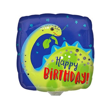 Palloncino mylar minishape Happy Birthday Brontosauro - Blister 5 pezzi