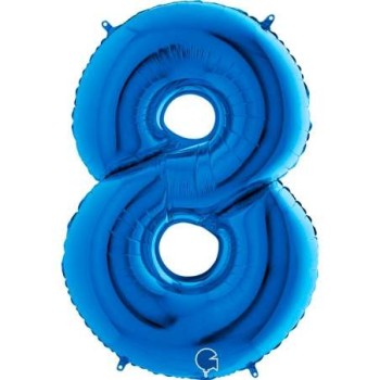 Palloncino mylar Super Shape numero Cm. 100 - Grabo - Blu...