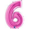 Palloncino mylar Super Shape numero Cm. 100 - Grabo - 
Fuxia - N. 6