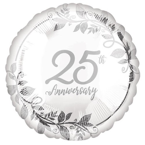 Palloncino mylar 18" Cm. 43 - 25° Anniversario