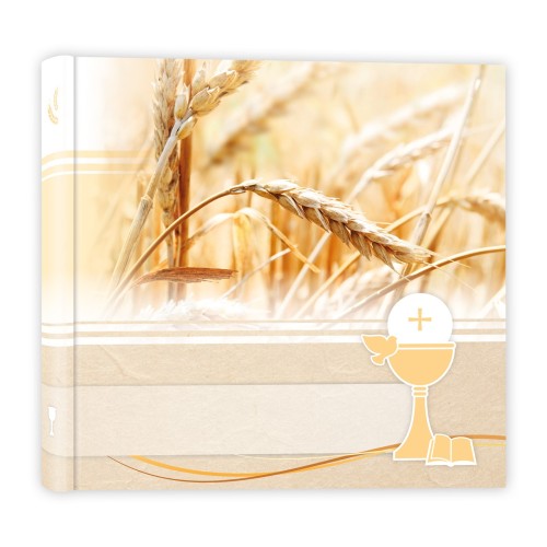 Album portafoto 20 fogli Comunione Cm. 24x24 con pergamena