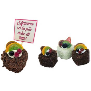 Pasticcino morbidoso Cm. 6 "Mamma sei la più dolce di tutte!" - Modelli assortiti