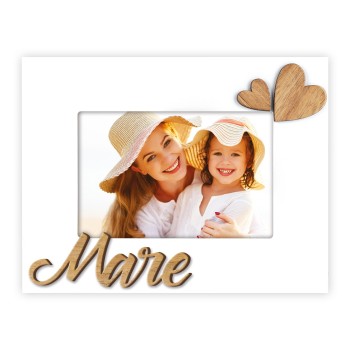 Portafoto legno "Mare" con applicazioni Cm. 16,8x21,8 - Formato foto cm. 10x15