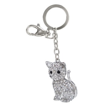 Portachiavi gattino con strass