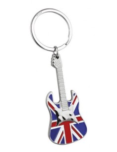 Portachiavi chitarra elettrica bandiera UK in confezione regalo