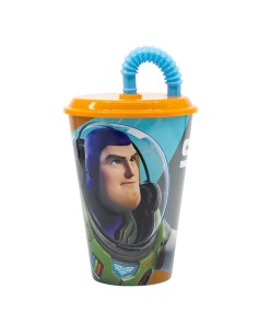 Bicchiere plastica 430 ML con cannuccia - Toy Story Lightyear