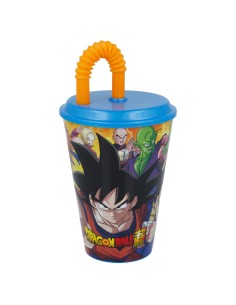 Bicchiere plastica 430 ML con cannuccia - Dragonball