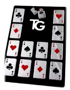 Accendino metallo carte Poker