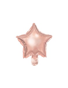Palloncino mylar Cm. 25 - Stella - Rosa Gold - Confezione 25 pezzi