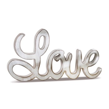 Scritta in legno "LOVE" Cm. 37x20