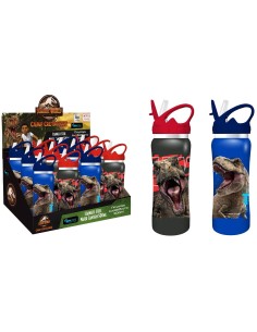 Borraccia alluminio 500 ML - Dinosauri Jurassic - Colori assortiti