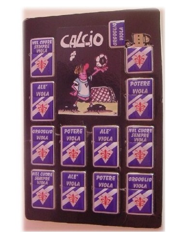 Accendino metallo calcio viola
