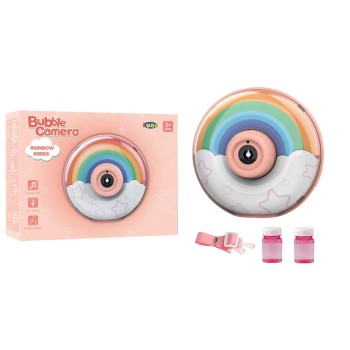 Macchinetta sparabolle di sapone Arcobaleno e nuvole Cm. 21x16x9