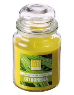 Candela cera in barattolo vetro Citronella cm. 16,5x10