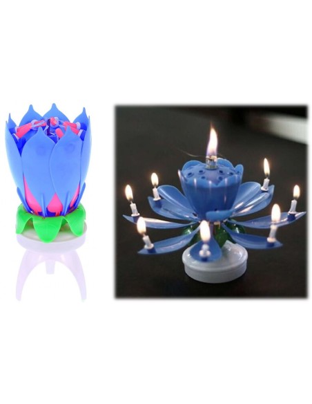 Candelina fiore musicale blu