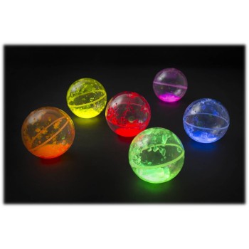 Pallina rimbalzante Glow in the dark in scatola singola - Colori assortiti