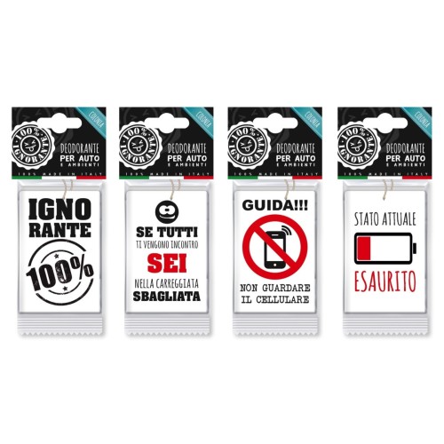 Deodorante per auto/ambiente umoristico - Fragranze e soggetti assortiti