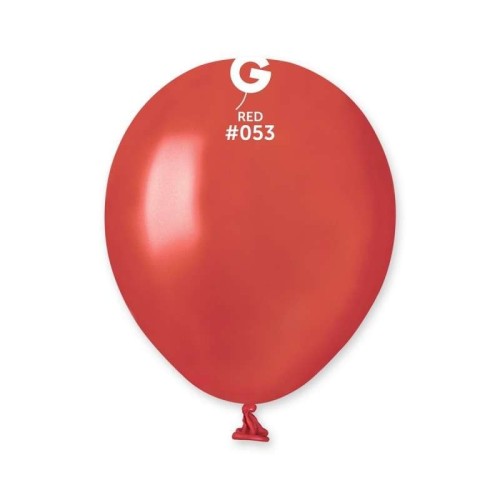 Palloncino lattice metallizzato 5" Cm. 13 - Confezione 100 pz - Gemar - Rosso