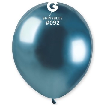 Palloncino lattice cromato "Shiny" 5" Cm. 13 - Confezione 100 pz - Gemar - Blue