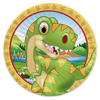 Piatto carta Cm. 18 - Confezione 8 pezzi - Jurassic