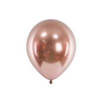 Palloncini lattice cromati Glossy Cm. 33 - Blister 10 pezzi - Rosa Gold