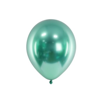 Palloncini lattice cromati Glossy Cm. 33 - Blister 10 pezzi - Verde bottiglia