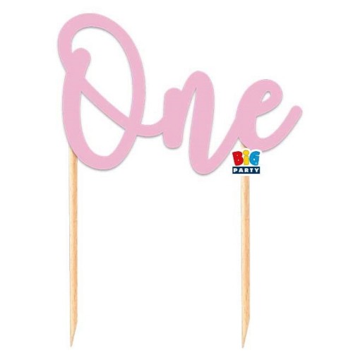 Cake topper italic Cm. 16x16 - One Pink