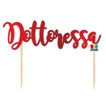 Cake topper italic Cm. 20x14 - Dottoressa