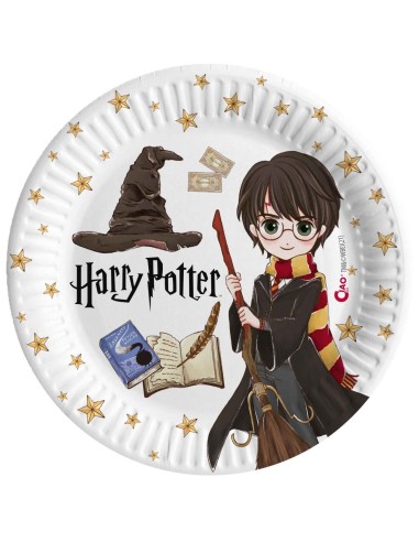 Piatti carta compostabile cm. 18 Harry Potter - Confezione 8 pezzi