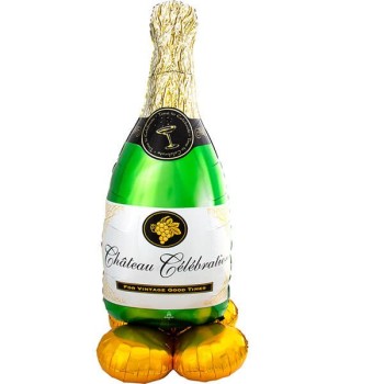 Palloncino mylar Airloonz Bottiglia spumante Cm. 152x60