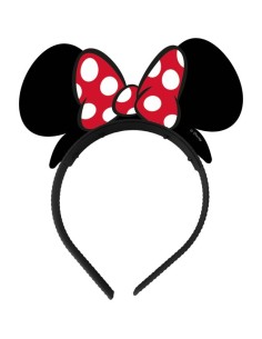 Cerchietto tiara Minnie con fiocco - Confezione 4 pezzi