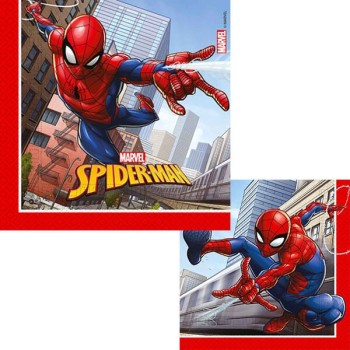 Tovaglioli carta cm. 33x33 Spiderman Crime Fighter - Confezione 20 pezzi