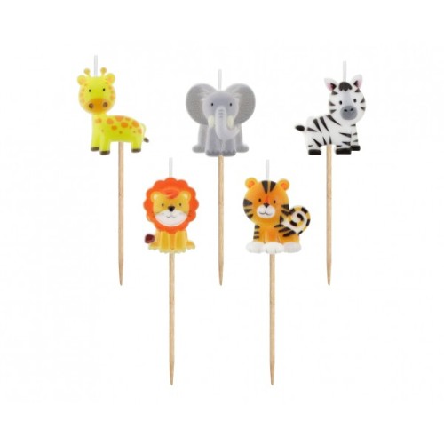 Candeline per torta picks Animali della fattoria - Blister 5 pezzi