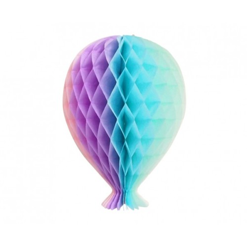 Festone pendente a nido d'ape - Palloncino rainbow Cm. 20