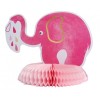Centrotavola nido d'ape - Elefantino rosa - Cm. 14x18