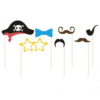 Photo booth - Selfie stick - Pirata - Blister 7 pezzi