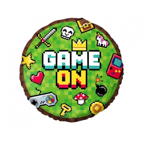 Palloncino mylar rotondo 18" - Game ON