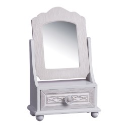 Portagioie legno con cassetto e specchio Cm. 34x22