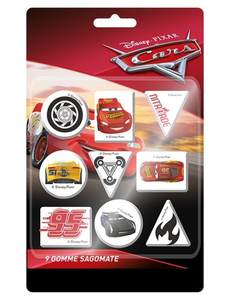 Blister 9 gomme sagomate Cars