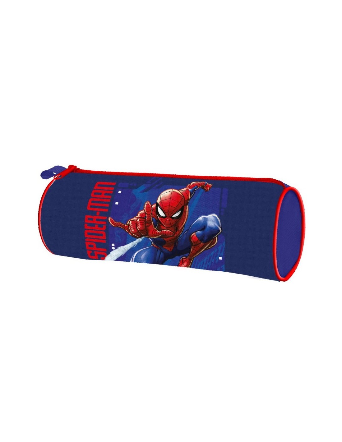 CARTOON Trousse Scolaire Cylindrique Sonic – Trousse Étui Enfants 23 X 8 X 8 Cm – Design Hérisson Bleu & Anneaux Dorés
