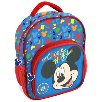 Zainetto asilo con tasca deluxe cm. 30x24x14 - Topolino