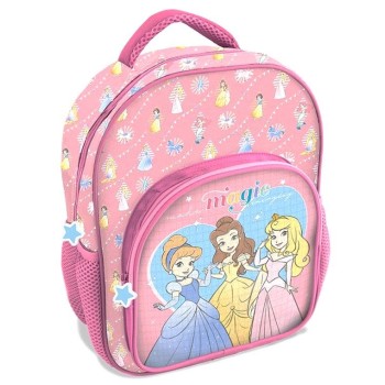 Zainetto asilo con tasca deluxe cm. 30x24x14 - Principesse
