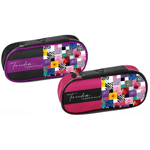 Astuccio rettangolare ovale con apertura Cm. 23x9 - Freedom - Colori assortiti
