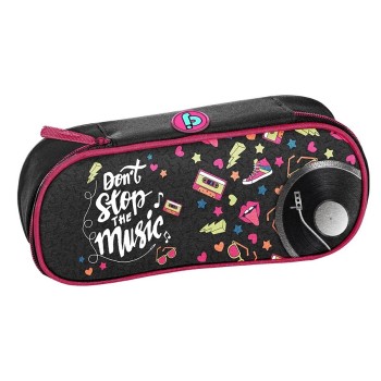 Astuccio rettangolare ovale con apertura Cm. 23x9 - Don't Stop the Music